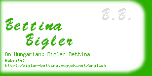 bettina bigler business card